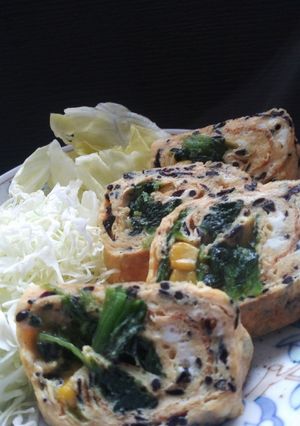 玉子焼き（ひじきと野菜）-レシピのメイン写真