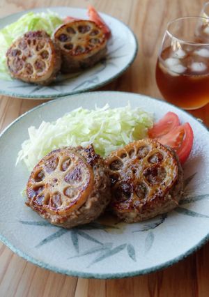 ボリューム満点♪蓮根のはさみ焼き-レシピのメイン写真