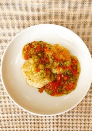 【離乳後期】豆腐ハンバーグの野菜あんかけ-レシピのメイン写真
