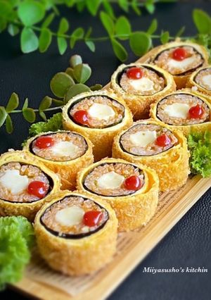 チーズとチキンライスの巻き揚げ-レシピのメイン写真