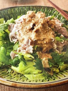 ゆで豚とキャベツのごまだれあえ-レシピのメイン写真