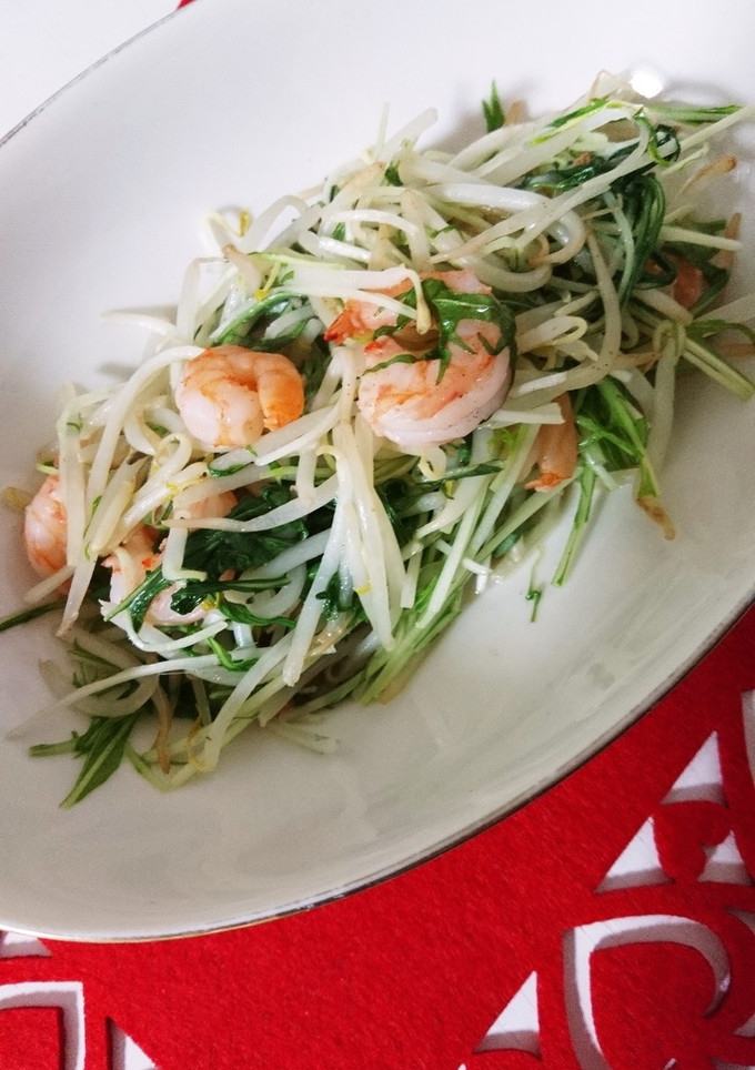 えびと水菜のマヨネーズ炒め-レシピのメイン写真