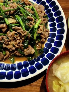 牛肉とほうれん草の炒め-レシピのメイン写真