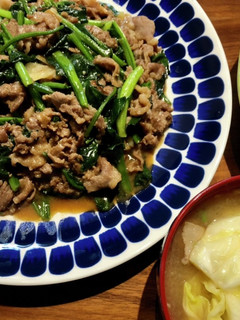 牛肉とほうれん草の炒め-レシピのメイン写真