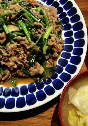 牛肉とほうれん草の炒め-レシピのメイン写真