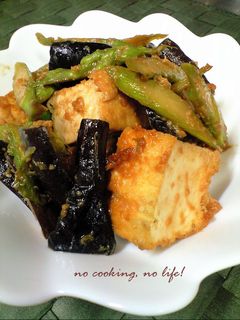 ジューシー!厚揚げとナスの味噌炒め-レシピのメイン写真