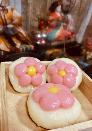雛祭り　型がなくても　桃の花のおこしもの-レシピのメイン写真
