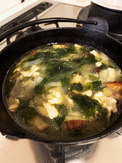 お肉も魚も野菜も!食べるダシダでスープ!-レシピのメイン写真