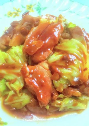 鶏と新キャベツの甘辛ニンニク醤油炒め-レシピのメイン写真