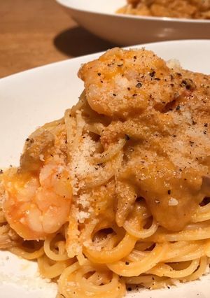 海老とツナのトマトクリームパスタ-レシピのメイン写真