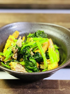 サバとほうれん草と厚揚げのソテー-レシピのメイン写真