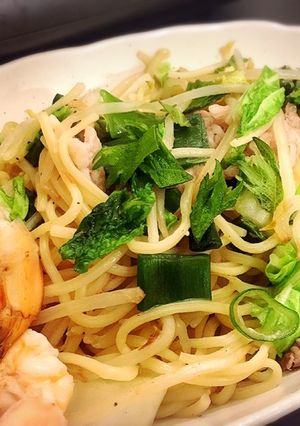 シソ入りでパスタ風塩焼きそば-レシピのメイン写真