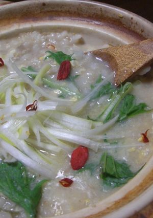 〆の雑炊~中華風☆白味噌仕立て~-レシピのメイン写真