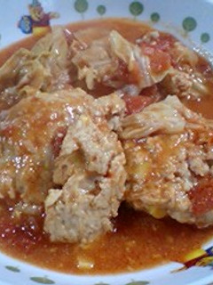 鶏団子とキャベツのトマト煮込み-レシピのメイン写真