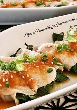 にらの肉巻きレンジ蒸し-レシピのメイン写真