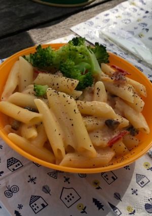 山メシ・チーズパスタ簡単-レシピのメイン写真
