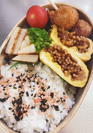 菜の花おひたし弁当-レシピのメイン写真