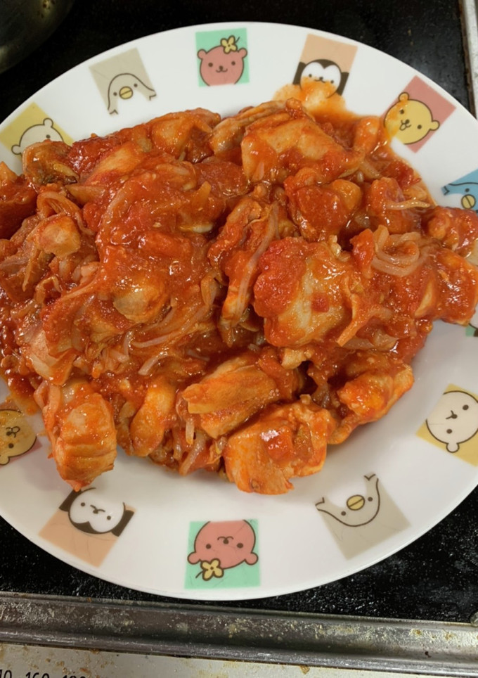 鶏肉ともやしのトマト煮込み-レシピのメイン写真