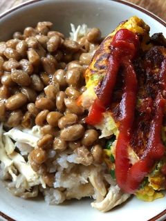 納豆とオムレツ丼-レシピのメイン写真