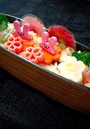 弥生2 ひな祭り 山菜おこわご飯-レシピのメイン写真