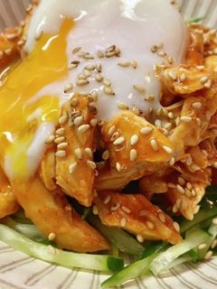 鶏むね肉のユッケ風-レシピのメイン写真