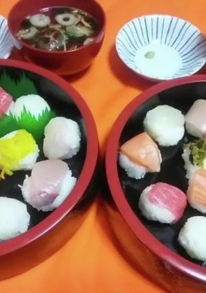 もち米配合で崩れない手まり寿司♪雛祭り-レシピのメイン写真