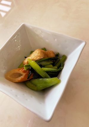 小松菜と薄揚げの炒め煮-レシピのメイン写真