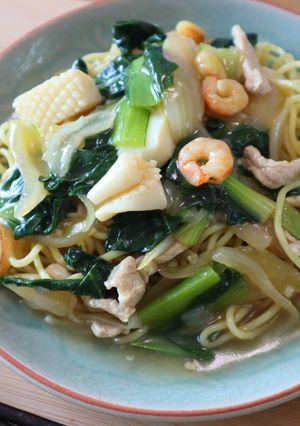 シーフードミックスで海鮮あんかけ焼きそば-レシピのメイン写真