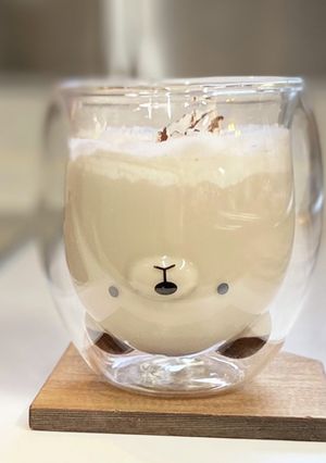クマさんガラスコップで簡単カフェオレなど-レシピのメイン写真