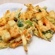 シバエビとヒオウギのかき揚げ
