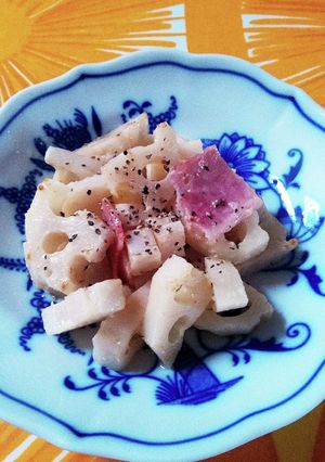 レンコンマヨガーリック炒め　減塩レシピ⑤-レシピのメイン写真
