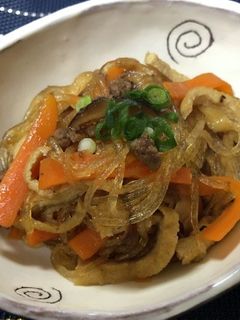 牛ひき肉と春雨の炊いたん(春雨の煮物)-レシピのメイン写真