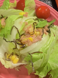 簡単♪包丁要らず!レタスツナコーンサラダ-レシピのメイン写真