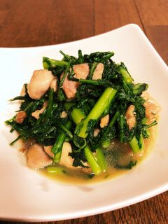 鶏の春菊炒め-レシピのメイン写真