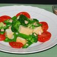 絹厚揚げと野菜の明太子ソースがけサラダ♪