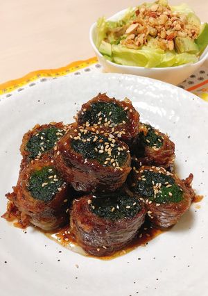 甘辛で美味しい♪ほうれん草の牛肉巻き-レシピのメイン写真