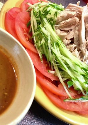 花椒香る☆鶏胸肉で棒棒鶏（バンバンジー）-レシピのメイン写真