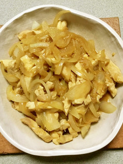 鶏肉と玉ねぎの甘辛味噌炒め-レシピのメイン写真