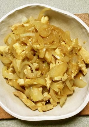 鶏肉と玉ねぎの甘辛味噌炒め-レシピのメイン写真