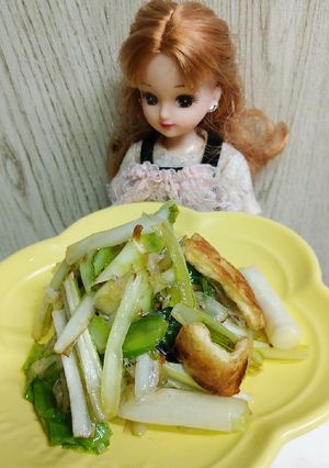 リカちゃん♡うるいとじゃこさん油揚げ炒め-レシピのメイン写真