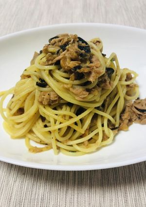 お吸い物のもとと塩昆布だけのパスタ-レシピのメイン写真