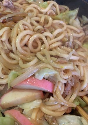 ランナー向けの焼きうどん-レシピのメイン写真