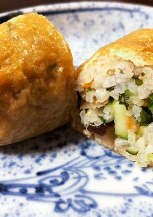 アレンジ稲荷寿司☆カリカリ野菜入り-レシピのメイン写真