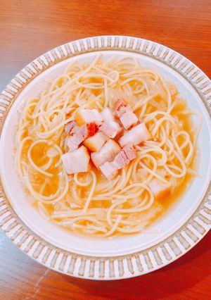 ベーコンと玉ねぎのコンソメスープパスタ-レシピのメイン写真
