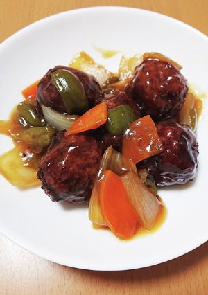 肉団子と野菜の甘酢あん(惣菜アレンジ)-レシピのメイン写真