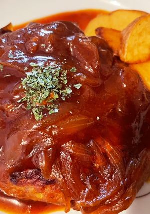 卵なし!煮込みハンバーグ-レシピのメイン写真