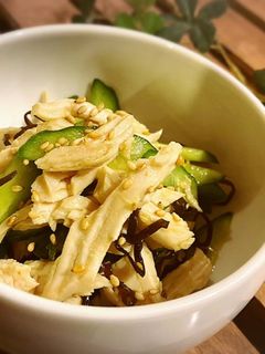 鶏胸肉と胡瓜と塩昆布ナムル♪-レシピのメイン写真