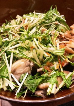 気分転換！きのこと水菜のサラダ-レシピのメイン写真