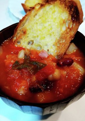 トマト缶で計量！我が家のミネストローネ-レシピのメイン写真