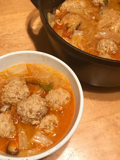 肉団子と春雨のキムチ鍋-レシピのメイン写真